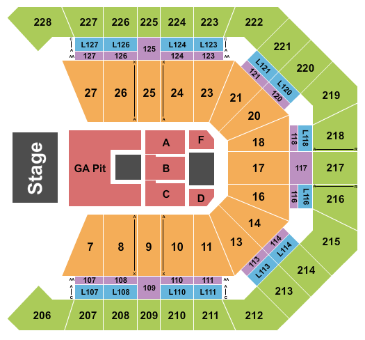 MGM Grand Garden Arena Nine Inch Nails Seating Chart